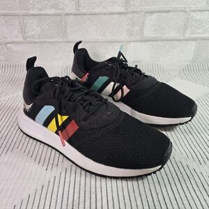 Adidas Originals X_PLR S J Black/White Stripe Textile Junior Trainers Shoes 5.5